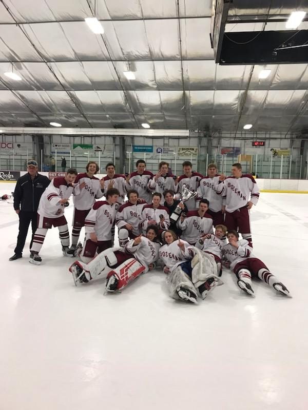 Bozeman youth hockey championship team photo